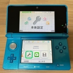 【新品】3DS 通電稼働確認済み 箱付き付属品完品 ライトブルー...