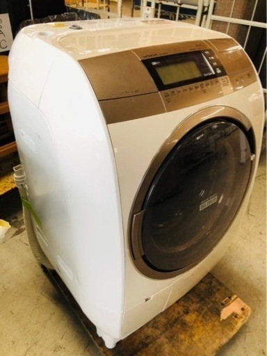 福岡市内配送設置無料　日立 HITACHI BD-V9700L[ビッグドラム ななめ型ドラム式洗濯乾燥機（10.0kg） 左開き 自動お掃除搭載 シャンパン]