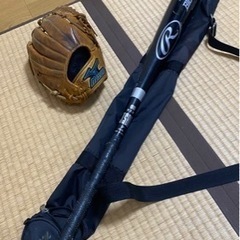 軟式用バット。野球グローブMIZUNO