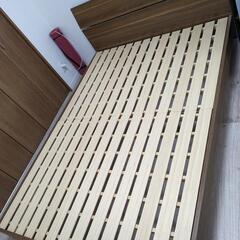 ダブルベッド・美品・フレーム・マットレス