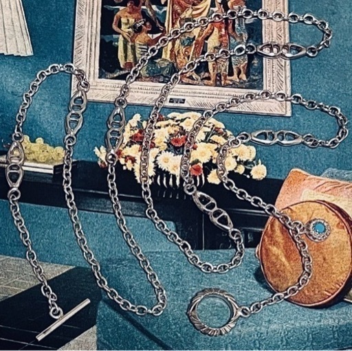 petit turquoise付き silver chain necklace