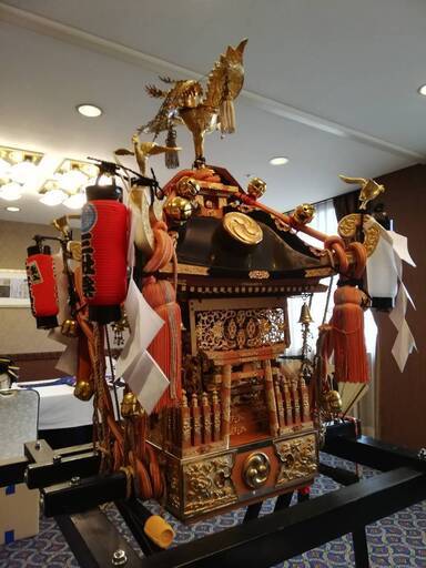 子供神輿一尺三寸台輪　宮大工制作品  祭礼やイベント用としてご利用ください