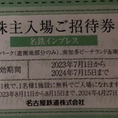 １枚９００円値下げ不可★残り２枚★南知多ビーチランド&南知多おも...