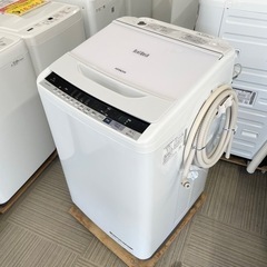超美品‼️】日立 2017年製 8.0kg全自動洗濯機 ビートウォッシュ ガラス 