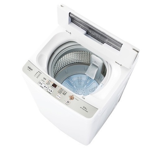 美品✨使用1年未満 AQUA AQW-S6M 全自動洗濯機 (洗濯6.0kg)