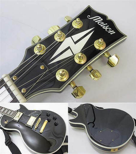 ss5285 メイソン エレキギター 黒 ソフトケース付き スタンド付き