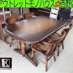 【送料込み】飛騨産業 キツツキマーク アンティークテーブル レトロ 飛騨高山のメーカー キツツキマークの飛騨産業(HIDA)より侭 オーク材