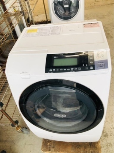 北九州市内配送無料　保証付き　日立 HITACHI BD-S8700L-W [ビッグドラムスリム ななめ型ドラム式洗濯乾燥機（10.0kg） 左開き 自動お掃除搭載 ピュアホワイト]