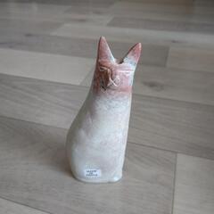 猫の置物 ケニア製 石彫刻