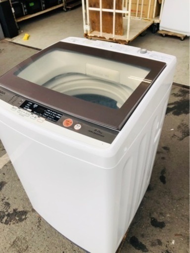 北九州市内配送無料　保証付き　AQW-GV800E-W 全自動洗濯機 ホワイト [洗濯8.0kg /乾燥機能無 /上開き]