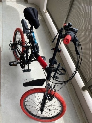 折り畳み自転車　ミニベロ20インチ　輪行バック付