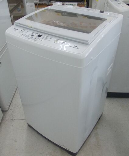 AQUA 全自動洗濯機 ステンレス槽 7.0kg 2022年製  AQW-V7M(W)