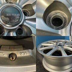 BS BRIDGESTONE ECO FORME CRS15 エコフォルム 17インチ 4本 7J5HPCD100+50 トヨタ純正ナット必須 プリウス等　(KH26) クレジットカード QRコード決済可能