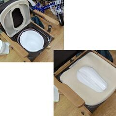 未使用 Panasonic 家具調トイレ 座楽 PN-L23416MB 高さ調節可能 ミディアムブラウン 介護 介助 パナソニック 札幌市 清田区 平岡