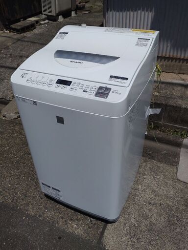 シャープ　洗濯機　ES-T5E5-KW　2018年製　中古品