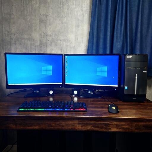 ゲーミングPCフルセット　デュアルモニター