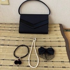 葬儀用葬儀用　バッグ、数珠、ネックレス、ヘアアクセサリー一式