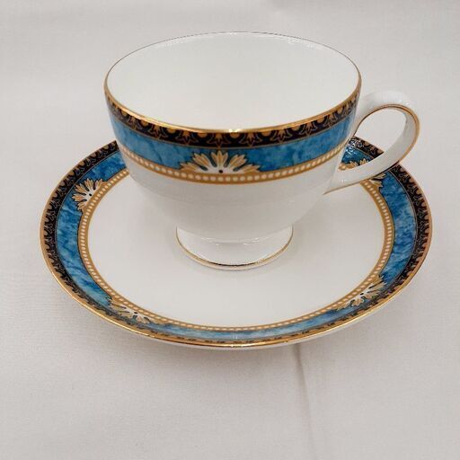 ★ジモティー割引有★ WEDGEWOOD カーゾン 兼用カップ\u0026ソーサー(リー) ペア 2客セット 未使用品