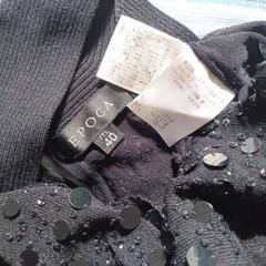 エポカ　ワンピース　ブラック　スパンコール　epoca ブランドカジュアル　黒ワンピ　シック　上品　エレガント