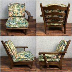 ???WY4/19 コスガ家具 木製チェア アンティーク 花柄 応接セット 