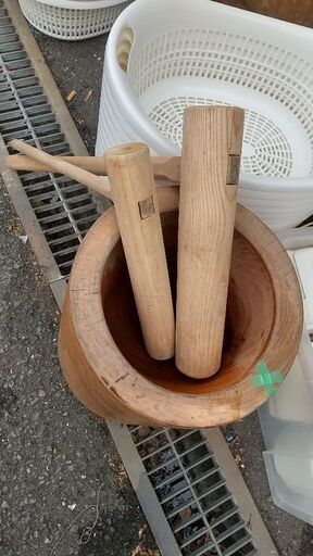 餅つきセット　杵と臼