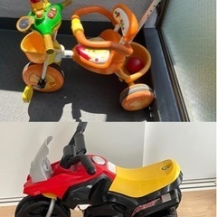 子供用バイク　プーさん三輪車　セット