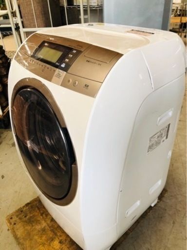 (購入者決めました)福岡市内配送設置無料　日立 HITACHI BD-V9700L[ビッグドラム ななめ型ドラム式洗濯乾燥機（10.0kg） 左開き 自動お掃除搭載 シャンパン]