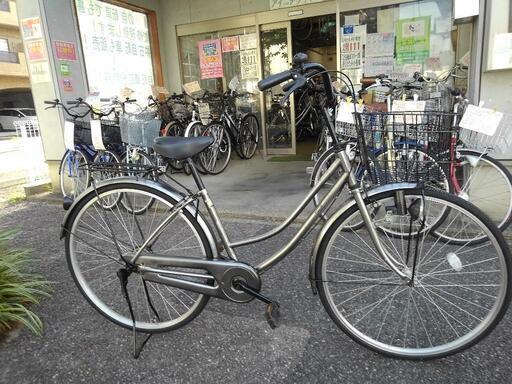 名古屋プレミアム商品券＆金シャチマネーOK！中古自転車２６０１前後タイヤ新品！　２７インチ　ギヤなし　ダイナモライト