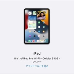 【ネット決済・配送可】IPad Pro Wi-Fi cellul...