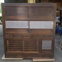 茶箪笥 古家具 アンティーク W135xL41xH146