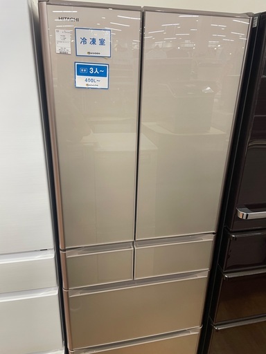 HITACHI 6ドア冷蔵庫　RーXG48K 2020年製　475L