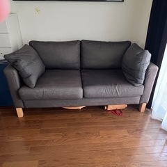 IKEA KARLSTAD 2人掛けソファ & クッションカバー...