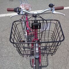 MEGA TRANS 6速 27インチ 軽快車 赤紫 (196)