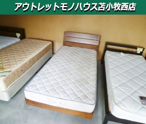 France BeD シングルベッド マットレス付き 幅97×奥行205×高さ80cm 木製 ブラウン系 寝具 家具 フランスベッド 苫小牧西店