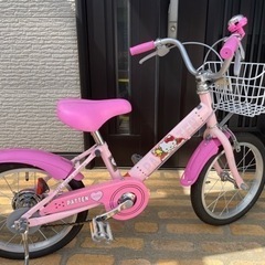子ども用　自転車　１６インチ　ピンク　女の子