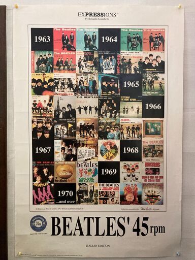 The Beatles ポスター 1963年 イタリア発行 45 rpm ITALIAN  EDITION