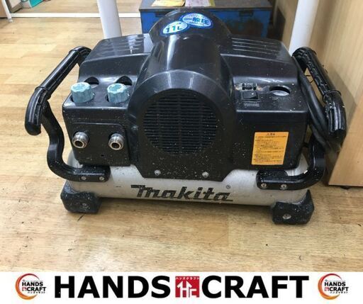 マキタ　makita　型番不明　コンプレッサ　中古品　メモリずれ有　タンク容量11L　【ハンズクラフト宜野湾店】