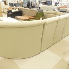 DCM ソファ5点セット ベージュ 合皮タイプ コーナータイプ 単独使用可 札幌市清田区