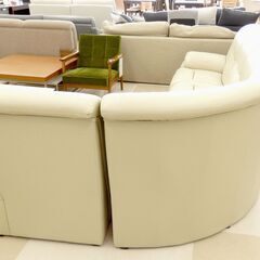 DCM ソファ5点セット ベージュ 合皮タイプ コーナータイプ 単独使用可 札幌市清田区