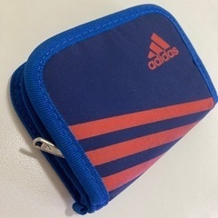 二つ折り財布　adidas  青