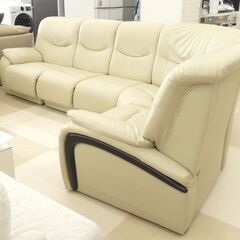 DCM ソファ5点セット ベージュ 合皮タイプ コーナータイプ 単独使用可 札幌市清田区
