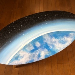 宇宙柄のローテーブル