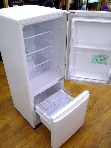 三菱 冷蔵庫 146ℓ 2ドア 2019年製 MR-P15ED ホワイト 100ℓクラス  