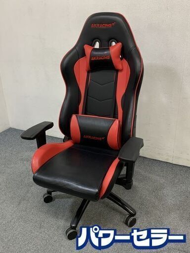 AK racing/エーケーレーシング ゲーミングチェア Nitro V2 eスポーツ リモートワーク レッド 椅子 事務 赤/黒 中古家具 店頭引取歓迎 R7344