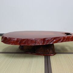 【ヤ取7/20終了】≪U335ジ≫ 一枚板 ローテーブル 高さ約18㎝ 和家具 テーブル/和テーブル 座卓/ちゃぶ台/机/座敷机/木製机/和机/茶卓 和風 和室