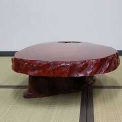 【ヤ取7/20終了】≪U335ジ≫ 一枚板 ローテーブル 高さ約18㎝ 和家具 テーブル/和テーブル 座卓/ちゃぶ台/机/座敷机/木製机/和机/茶卓 和風 和室