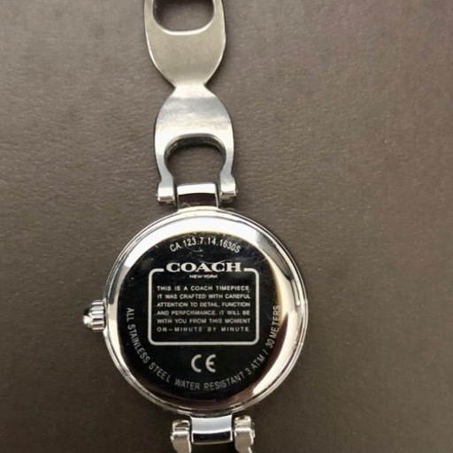 【美品】稼動品 COACH コーチ SS ラインストーン 腕時計 レディース