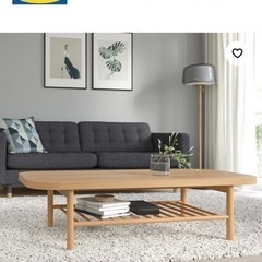LISTERBYリステルビー　IKEA コーヒーテーブル LISTERBY リステルビー コーヒーテーブル, ダークブラウン ビーチ材