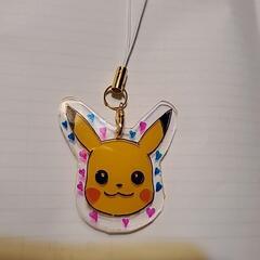 ポケモン　ピカチュウ　インテレオン　プラ板ハンドメイド　　ストラ...