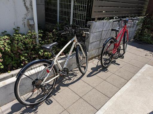 キッズ　ジュニア　自転車　ブリヂストン　シュライン　ブリジストン　赤白　セット　双子さん